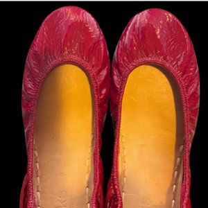 Tieks Ruby Red Sz 9 Crinkle Patent Leather Gavrielli Slip On Flats Travel Shoes